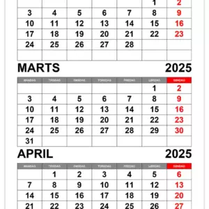 Kalender for februar, marts og april 2025 Kalender-februar-marts-april-2025