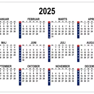 Kalender 2025 med ugenumre Kalender-2025-med-ugenumre
