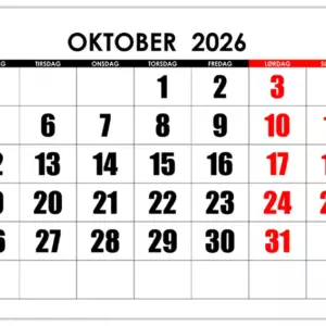 Kalender 2026 Print A4 Kalenderdk su