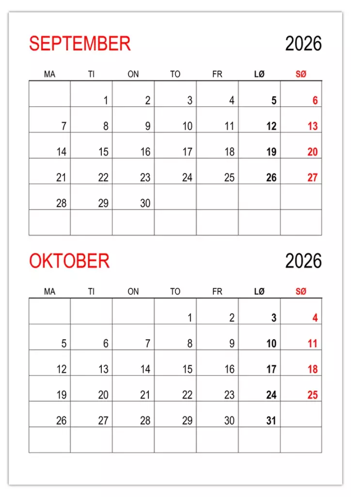 Kalender For September Oktober 2025 Kalenderdk su Kalender For September Oktober 2025 Kalenderdk su