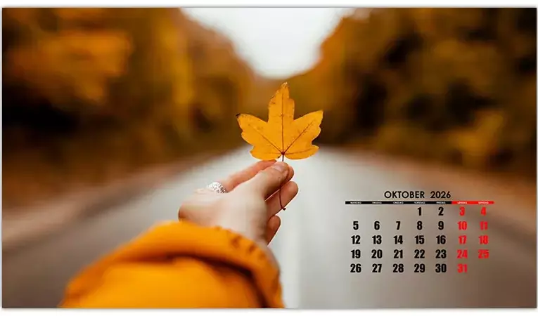 Oktober 2026 Tapet i 1920×1080 Opløsning: Inspiration til dit Skrivebord